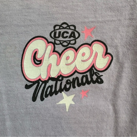 🤍5 for 20$ Varsity UCA Nationals Cheer Purple Short Sleeve Tee Shirt Youth Small - Picture 3 of 9